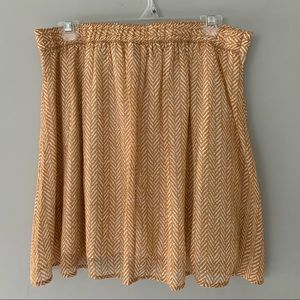 Yellow and White Lined Old Navy Skirt